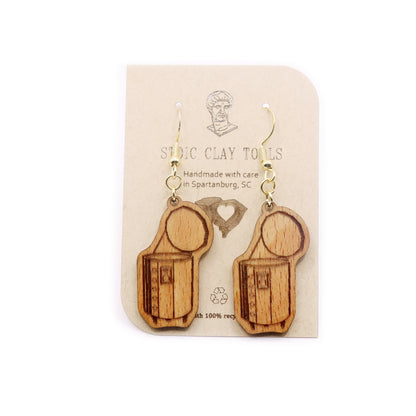 Kiln Earrings with Brass/Gold hardware